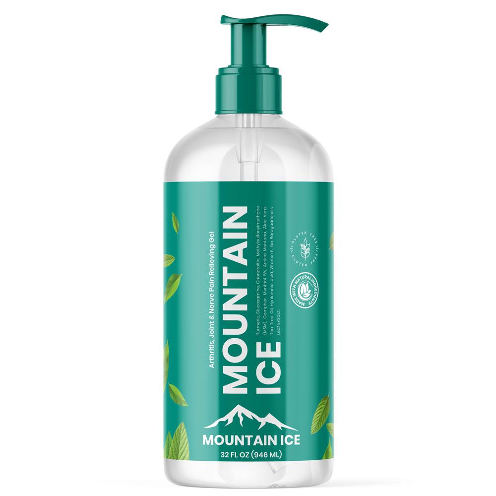 Mountain Ice Arthritis, Joint & Nerve Pain Relief Gel 32 oz Pump Bottle Set2save