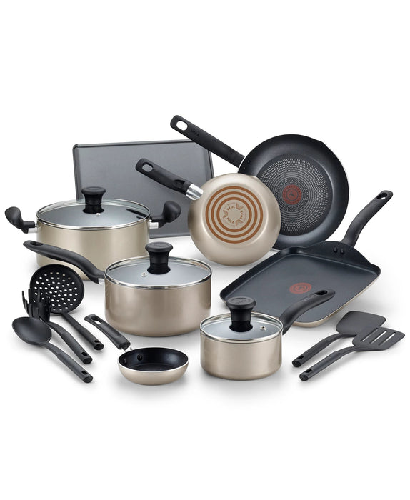 Culinaire 16-Pc. Nonstick Aluminum Cookware Set Kitchen Appliances Set2save Champagne 