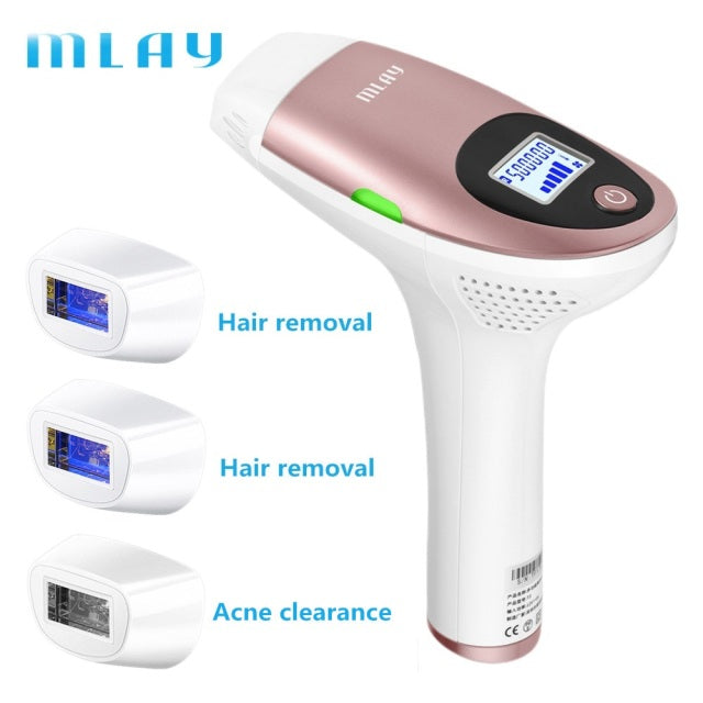 Laser Hair Removal MLAY T3 - Full Body Hair Removal Device Skin Care Set2save China device 2 HR 1AC lamp US Plug