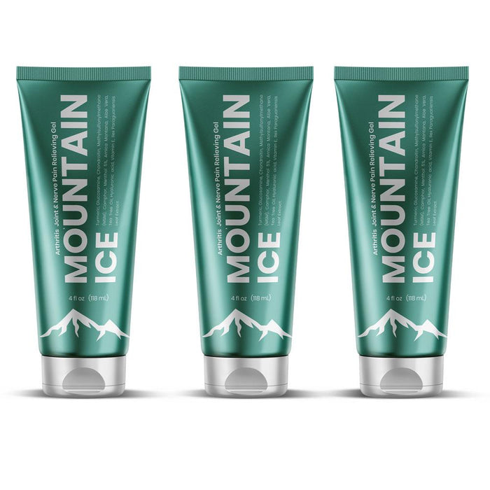 Mountain Ice All Natural Pain Relief Gel 4oz. - 3 Pack Massage & Relaxation Set2save 