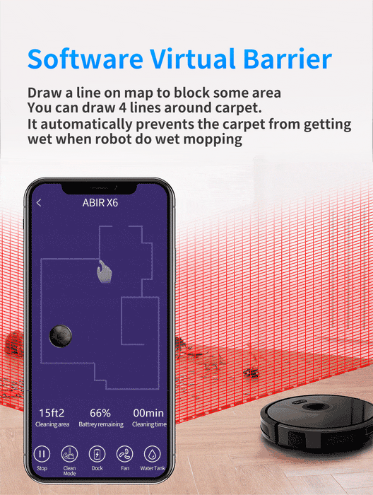 Robot Vacuum Cleaner ABIR X6 Visual Navigation Gadgets Set2save 